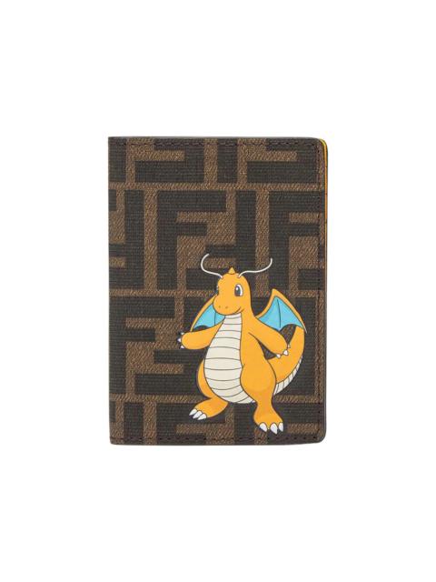 FENDI Fendi x FRGMT x Pokemon FF Fabric Card Holder Brown
