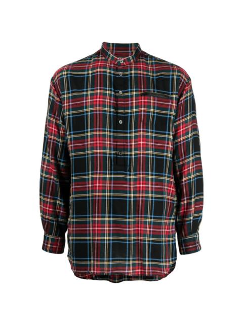 tartan-check cotton shirt