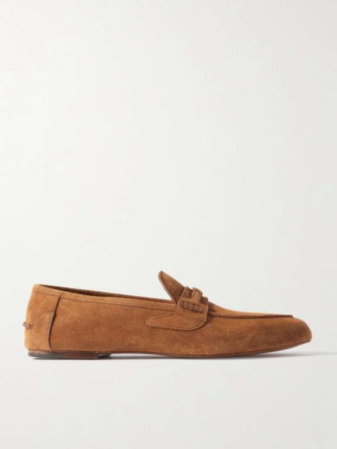 San Andres Logo-Embellished Suede Loafers