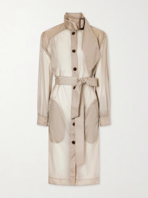SAINT LAURENT Belted Shell Midi Dress