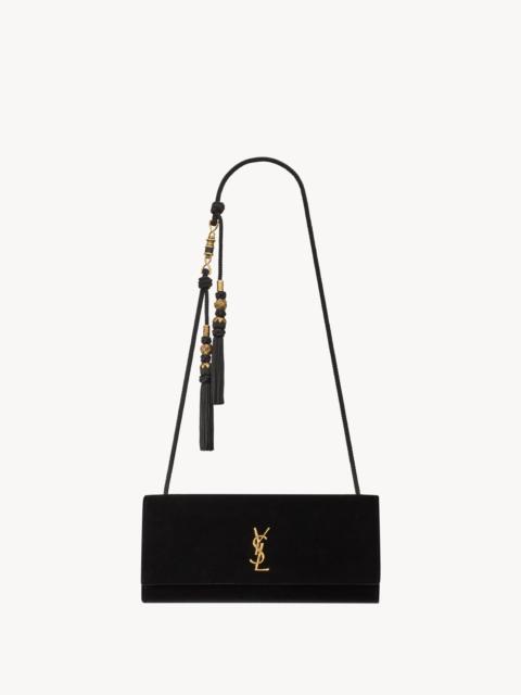 SAINT LAURENT KATE CLUTCH ON CHAIN IN SUEDE
