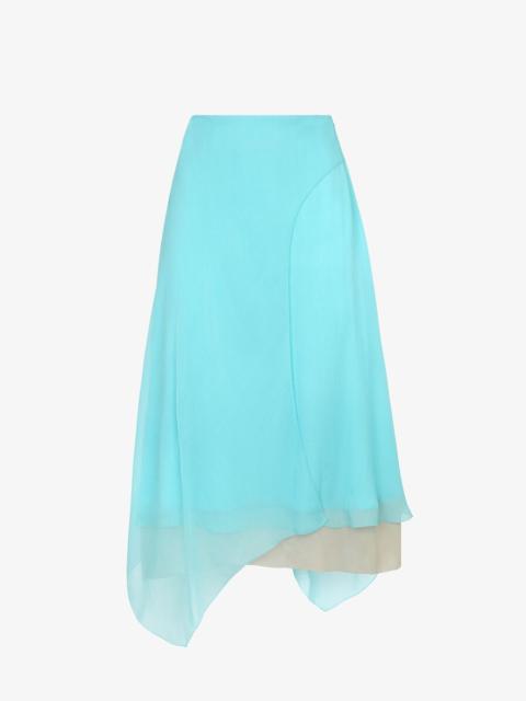 FENDI Light blue chiffon skirt