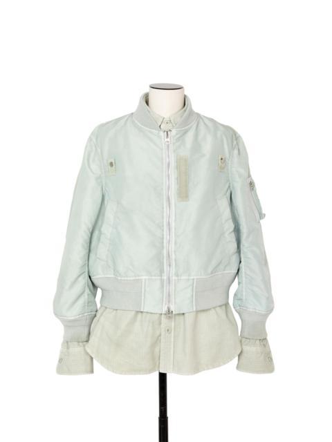 sacai Garment Dye Rip Stop x Nylon Twill BL