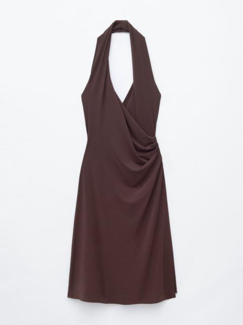 & Other Stories Halterneck Jersey Midi Dress