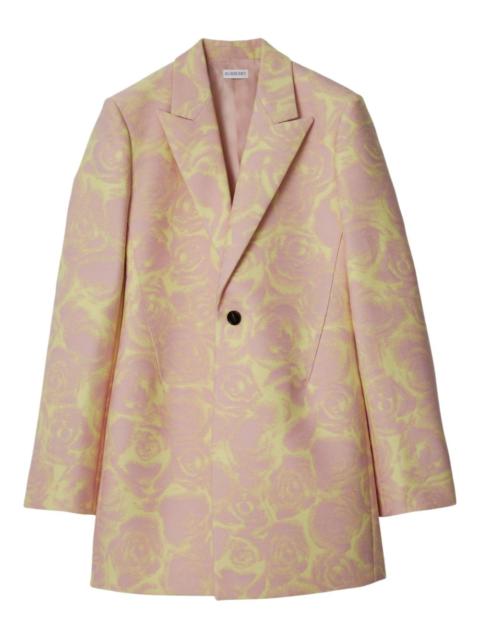 floral-print blazer