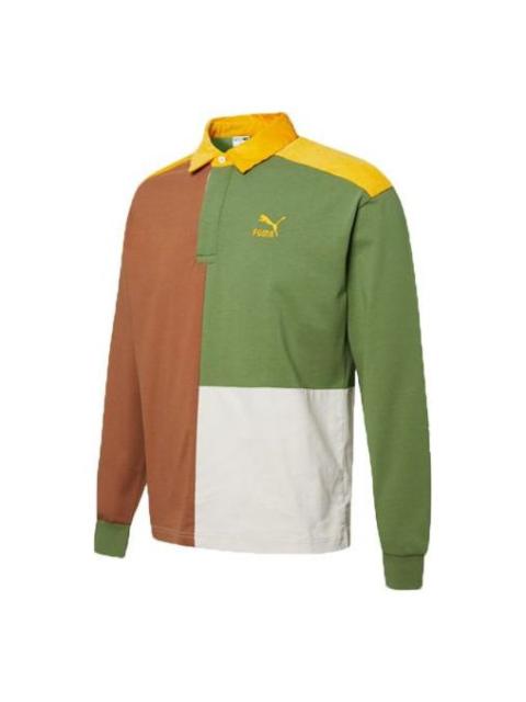 PUMA Retro Color Block Polo Shirt 'Green' 534680-17