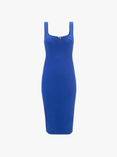 Sleeveless Fitted T-Shirt Dress In Palace Blue