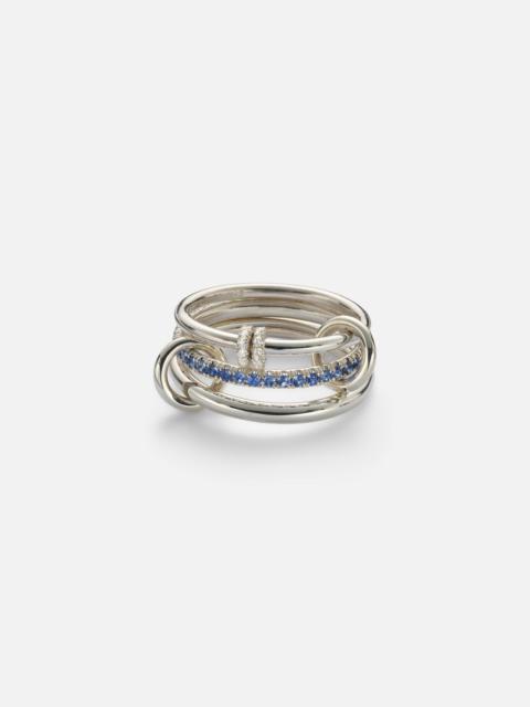 Spinelli Kilcollin Raneth sterling silver ring with sapphires and diamonds