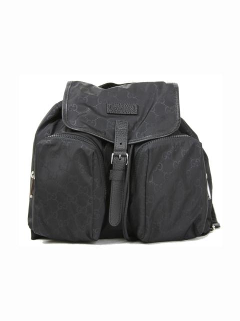 GUCCI Gucci Backpack GG Nylon Medium Black