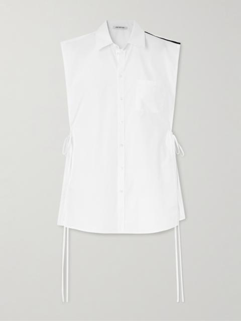 PETER DO Peter Tie-detailed Cotton-poplin Blouse