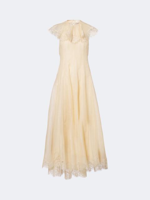 Zimmermann Ascent Flutter linen and silk cocktail dress