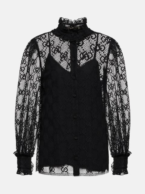 GUCCI GG lace blouse