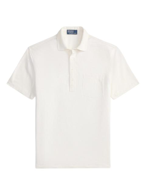 Polo Ralph Lauren Men's Short Sleeve Linen Piqué Polo Shirt - Deckwash White