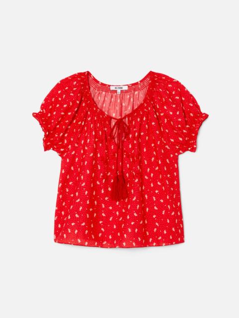 RE/DONE Katie Embroidered Top - Bandana