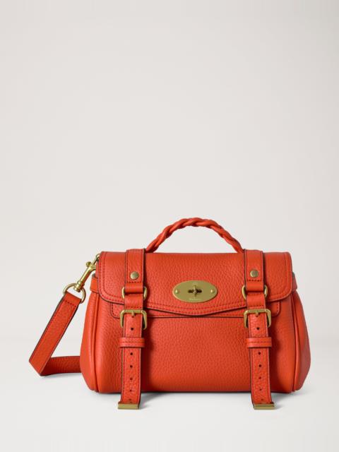Mulberry Mini Alexa Coral Orange Heavy Grain