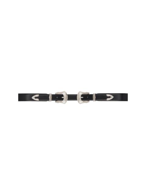 TOGA PULLA Black Double Buckle Belt