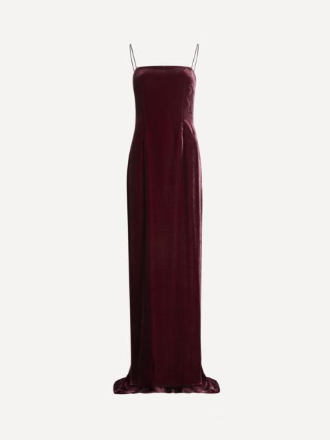 ROTATE Silk Velvet Strap Dress