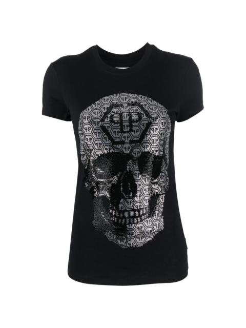 3D Skull round-neck T-shirt