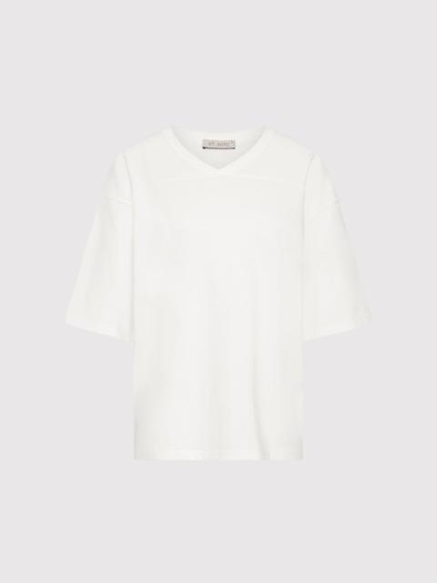 ST. AGNI Organic Cotton Match Tee - Off White