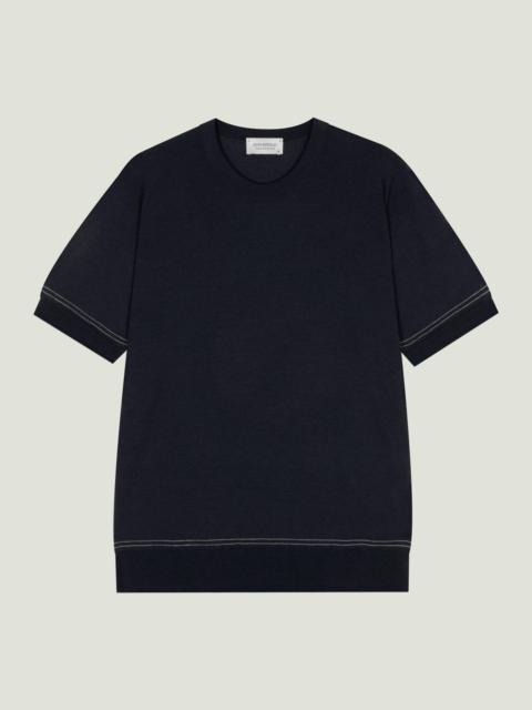 JOHN SMEDLEY Ossian Anglo Indian Gauze T-Shirt