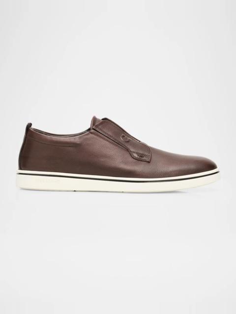 FERRAGAMO Men's Alfievit Leather Slip On Sneakers