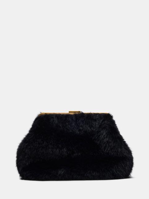 STEVE MADDEN SEFINA FAUX FUR BAG BLACK