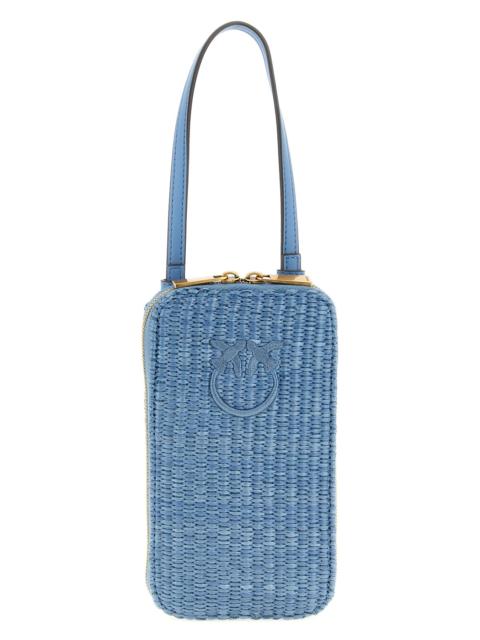 PINKO Raffia smartphone holder