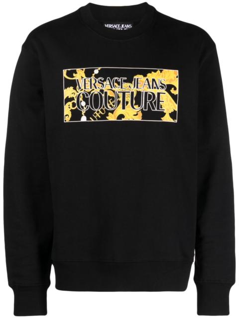 VERSACE JEANS COUTURE logo-print cotton sweatshirt