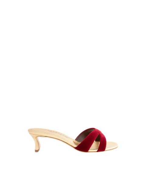 Manolo Blahnik CALLYDRAMU KITTEN HEELED SANDAL