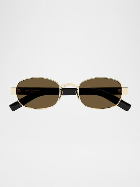 SAINT LAURENT Unisex Round Metal Sunglasses