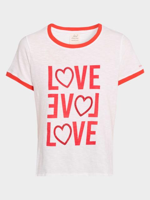 Cinq à Sept Rhinestone Love Ringer Tee