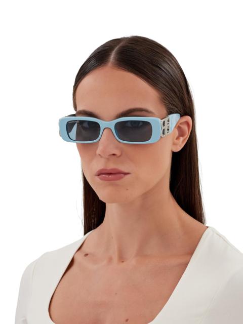 BALENCIAGA Women's 51MM Rectangular Sunglasses - Silver Blue