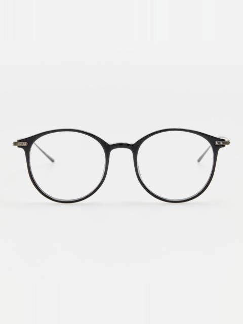 LINDA FARROW GRAY OVAL OPTICAL FRAME IN BLACK