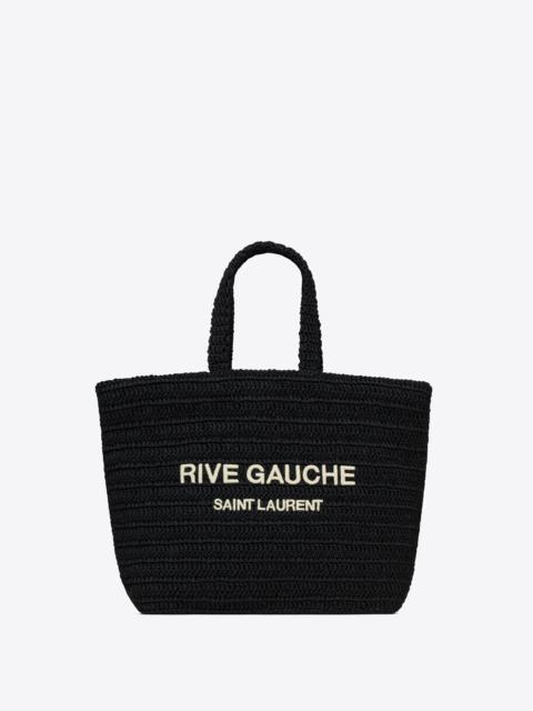 SAINT LAURENT rive gauche supple in raffia crochet