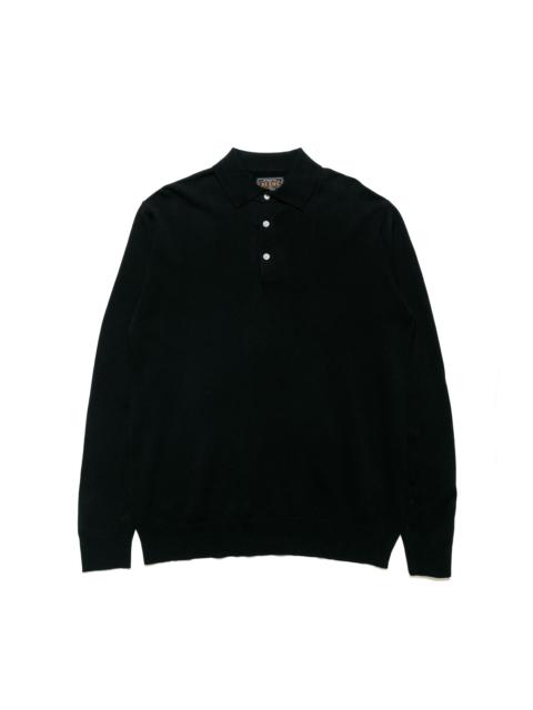 BEAMS PLUS Knit Polo 12G Black