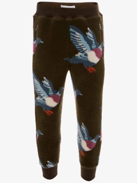 JW Anderson graphic-print fleece track pants