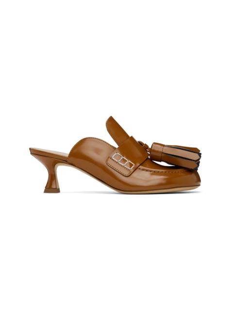 JW Anderson Tan Tassel Leather Mules