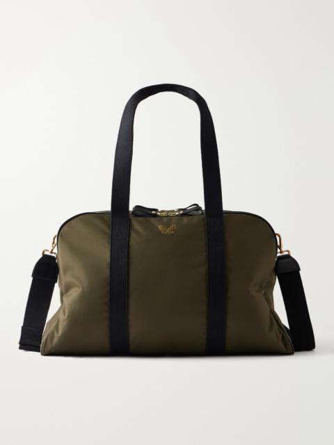 BENNETT WINCH Sport Holdall Leather-Trimmed Cotton-Canvas Weekend Bag