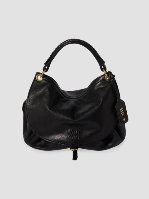 Miu Miu Women's Leather Hobo Bag - Black