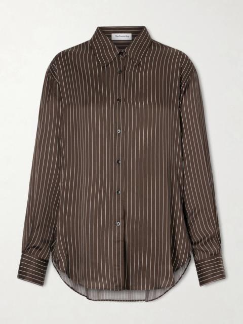 The Frankie Shop Peri Striped Satin Shirt