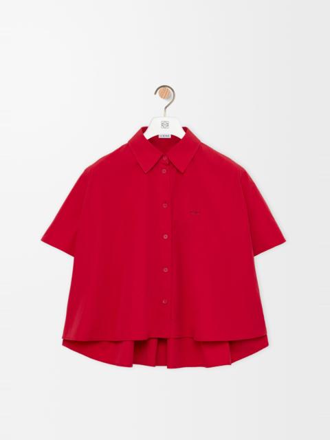 Loewe Short sleeve trapeze shirt in cotton