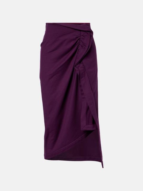 Dries Van Noten Ruffled cotton jersey midi skirt
