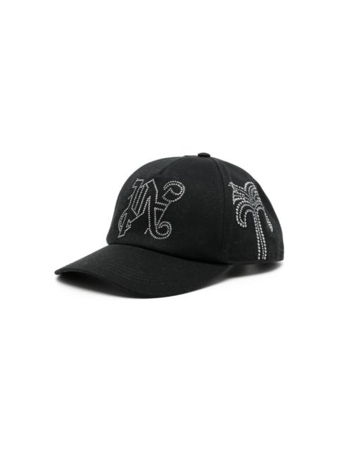 Palm Angels PA Milano rhinestone-detail hat