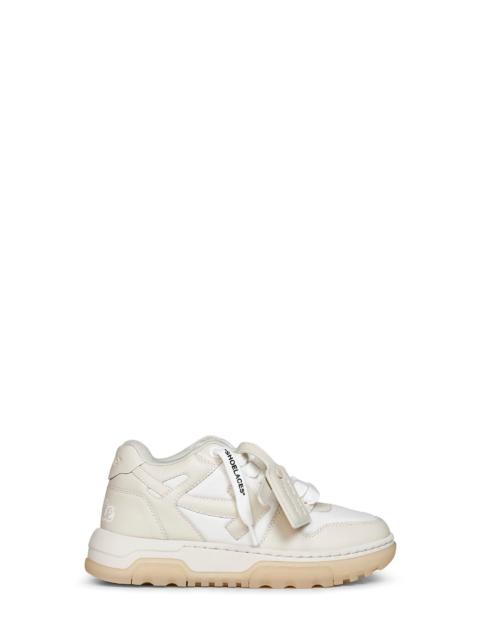 Off-White Off White Men White And Beige Out Of Office Chunky Varsity Sneakers