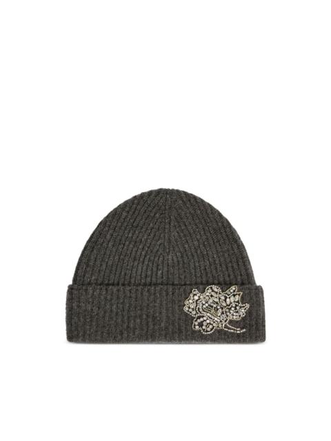 Erdem ribbed embellished beanie