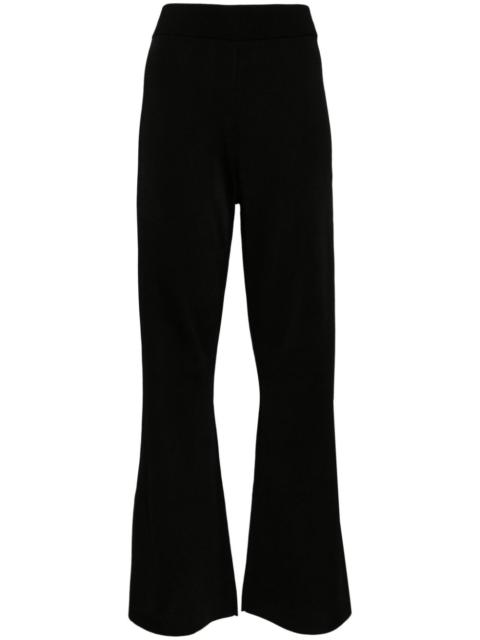 high-waist flared trousers