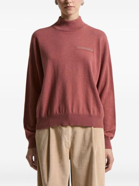 PESERICO high-neck embellished-detail sweater