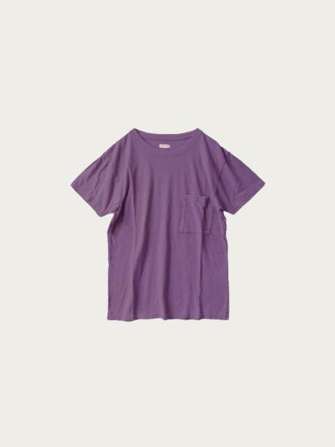 Kapital Gauze Jersey Crew Pocket T - Purple