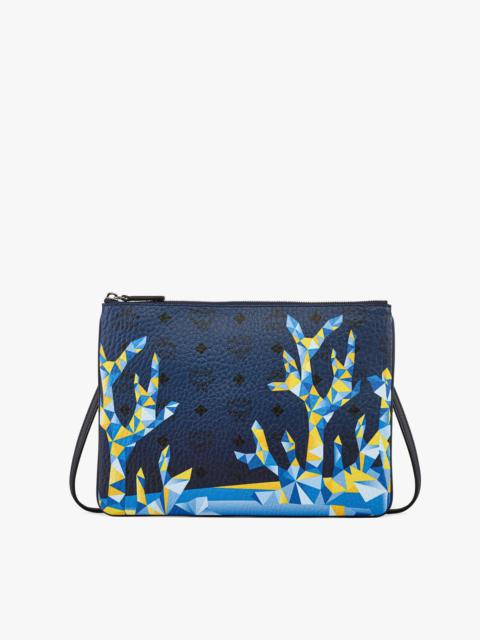 MCM Aren Crossbody Pouch in Cubic Coral Visetos
