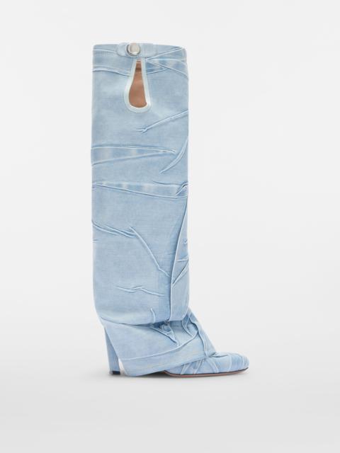 THE ATTICO ''LEON'' SUPER WASHED BLUE BOOT